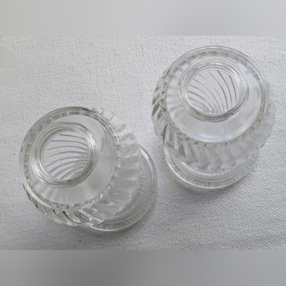 Vintage Lamplight Farm's Crystal Mini Oil Lamps Kerosene Set of Two C-3 - Picture 3 of 10